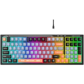 Resim Everest Kb-98 Sessiz Rainbow Q Türkçe Klavye Membrane Oyuncu Klavyesi Gaming Klavye 