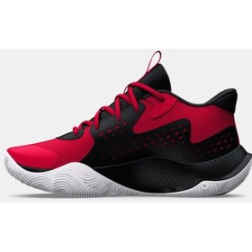 Resim Unisex UA Jet '23 Basketbol Ayakkabısı 3026634-600 Beyaz - Kırmızı - Siyah 