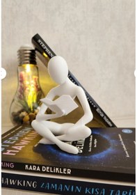 Resim Kitap Okuyan İskandinav Tarzı Biblo Heykel Figür Dekor Dekorasyon 0 