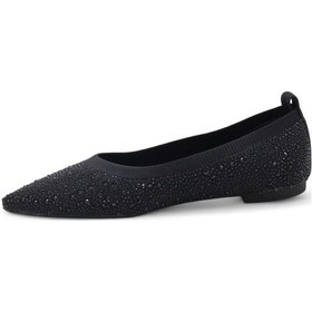 Resim Beety 193 Trend Triko Taşlı Kadın Babet Siyah 