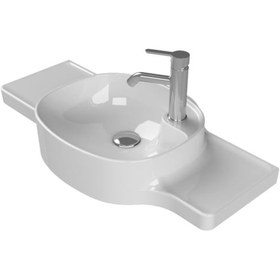 Resim Cerastyle Turkuaz Harmony Etajerli Lavabo 80 CM 