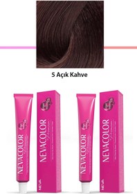 Resim Litae LitaeTrend 2 li Set Premium 5 Açık Kahve - Kalıcı Krem Saç Boyası 2 X 50 g Tüp 