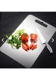 Resim Akıllıelma-cvs Dn 00137 Paslanmaz Çelik Kesim Panosu Kesme Tahtası 304 Kalite 24x34 Cm Metal 