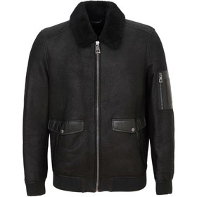 Resim Siyah Deri Erkek Deri Mont - E24KKM310597-C59 