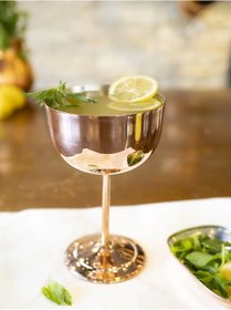 Resim Bakır Şarap Kadehi 2'li Bakır Renk 