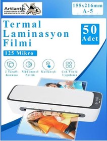 Resim Sevimle Store Filmi Parlak A5 50 Li 1 Paket 125 Mikron Laminasyon Kaplama Pvc Kaplama Poşeti 50 Adet 