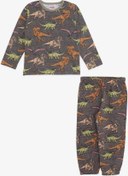 Resim Breeze Girls & Boys Erkek Bebek Pijama Takımı Dinozor Desenli 9 Ay-3 Yaş, Antrasit 