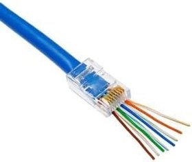 Resim Ez Rj45 Cat5/cat6 Yeni Nesil Konnektör-delikli Konnektör 100 Adet 