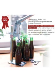 Resim Morpanya Şişe Kapatma Aleti Soda Gazoz Kapağı Kapama Makinası 250 Adet Kapak 