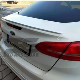 Resim Ford Focus 3- 3,5 Bagaj Üstü Slim Spoiler Piano Black Parlak Beyaz (Sts Oto Aksesuar) 