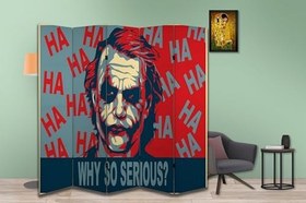 Resim Joker Temalı Özel Tasarım Paravan Room Divider 180 x 200 cm 