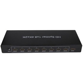 Resim Vcom Dd448 1-8 Port 1.4v 4k 30hz Metal Hdmi Splitter Beyaz - Siyah 
