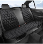 Resim Gaojunshop01 Bej 2 Sırtlık 1 Üç Kişilik Taban Universal Kışlık Kalın Tüylü Araç Koltuğu Seti 