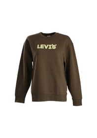 Resim Levi's Erkek Oversize Sweatshirt - Günlük Kullanım - Rahat Kumaş Yeşil 
