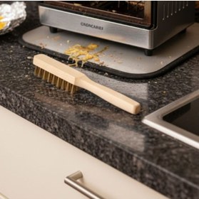 Resim DAMMERUN Ahşap Saplı Mangal ve Tost Makinesi Temizleme Teli - 23 cm Paslanmaz Tel Fırça 