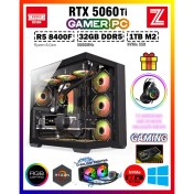 Resim Zeiron Edus X14 Ryzen 5 8400F Ddr5 32GB 5600MHZ Ram 1tb M.2 Nvme SSD 8gb Gddr7 RTX5060TI Sıvı Soğutmalı Oyuncu Bilgisayarı 