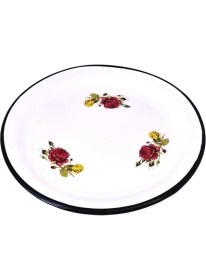 Resim Emaye Market Emaye Sini Dekorlu Nostalji Emaye Sofra Kahvaltılık Meyvelik 70 cm 