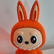 Resim Turuncu Labubu Figür – (12 Cm) 