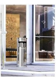 Resim Kolon Tip Küllüklü Dış Mekan Metal Çöp Kovası 28x60 CM 9998717429 