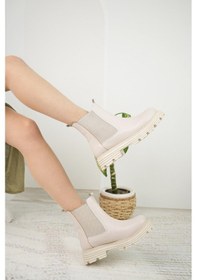 Resim Nesil Shoes Swell 3080 Ten Çift Lastikli Kadın Bot-ten Ten 