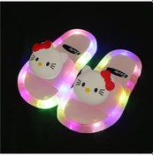 Resim Xkids Sevimli Karikatür Desenli Kaymaz Tabanlı Işıklı Çocuk Plaj Beyaz 