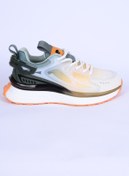 Resim Pierre Cardin 10106 Fileli Yüksek Taban Esnek Rahat Taban Beyaz-Haki Günlük Kadın Spor Ayakkabı 