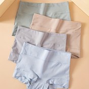 Resim 4 adet Kadın Yüksek Bel İç Çamaşırı - Yumuşak, Nefes Alabilen, Esnek ve Kalın, Düz Renk Minimalist Tasarım, Açık Mavi, Bej, Mint Yeşil ve Açık Pembe, Rahat Günlük ve Uyku İç Çamaşırı, Yüksek Bel İç Çamaşırı, Rahat İç Çamaşırı, Minimalist İç Çamaşırı, Yumuşak Kumaş İç Çamaşırı 
