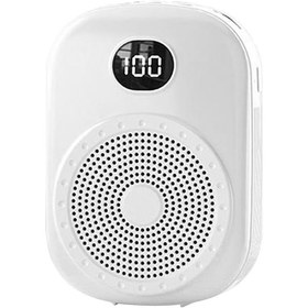 Resim Xiyyadms S20 Beyaz Kablosuz Öğretmen Mikrofonu - Dijital Ekranlı, Yüksek Sesli Mini Hoparlör, Kablosuz Versiyon 10.1" 