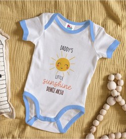 Resim Bitmeyenkartus Bk Kids Kişiye Özel Mavi Bebek Body Zıbın - Model 25 Çok Renkli 