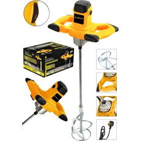 Resim Jetvolt Profesyonel 1800W Devir Ayarlı Elektrikli Alçı Boya ve Harç Karıştırıcı Mikser - Sarı 