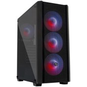 Resim FC-9440G 650W 80+ 4x120MM RGB Fan Temperli Cam Mesh USB 3.0 ATX Mid-Tower Gaming Kasa Frisby