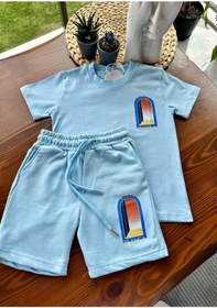 Resim "casa Blanca" Baskılı Yazlık İkili Takım - Mavi Bebe Mavisi 