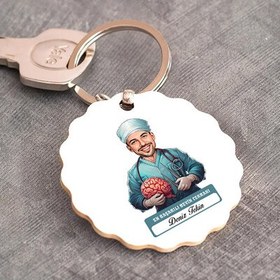 Resim En Başarılı Erkek Beyin Cerrahı Karikatürlü Anahtarlık 