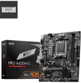 Resim Msı Pro A620m-e Amd A620 Am5 Soket Ddr5 6000 Oc Mhz Hdmı Vga Matx 