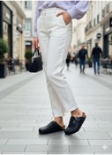 Resim hayalim shoes Kadın Mantar Taban Keçeli Konfor Modeli Kışlık Önü Kapalı Günlük Rahat Ev Terliği 