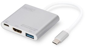 Resim Assmann DA-70838-1 Usb 3.0 (Usb Tip C) Hdmı Grafik Adaptörü Usb 3.0 Hub 1 X Usb Tip C Erkek (Bilgisayar Bağlantısı) 