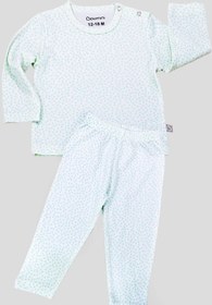 Resim Boumini Bebek Ve Çocuk Pijama Takımı Yapraklar Mint 