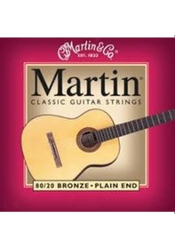 Resim Martin M220 80/20 Bronze Plain End Classical Guitar Teli Seti 