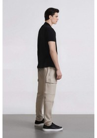 Resim DeFacto Jogger Gabardin Pantolon Beli Lastikli Kargo Cepli Lastikli Paça E1037AX24WNBG766 