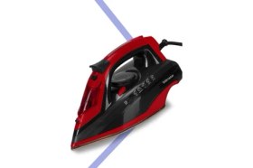 Resim Goldmaster Turbojet Kırmızı 2400 Watt LED Göstergeli Seramik Tabanlı 170 gr Şok Buharlı Ütü GM7633K 