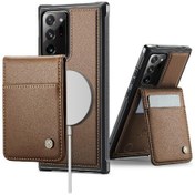 Resim Samsung Galaxy Uyumlu Note 20 Ultra İçin Rfıd Kablosuz Şarjlı Stand Kartlık Kılıf 