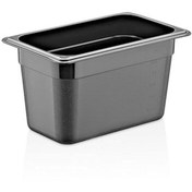 Resim GastroPlast GN 1/2-200 mm Gastronom Küvet, Polikarbon, Siyah 
