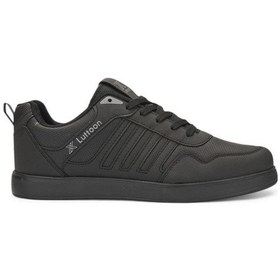 Resim Luttoon 4189-24 Deri Anatomik Hafıza Taban Erkek Sneaker Siyah Füme Siyah 