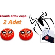Resim Feza Ps5 Dualsense 2 Adet Spiderman Kabartma Desenli Analog Başlığı 