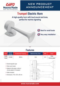 Resim Elektrikli Korna – Trompet Tip. Beyaz Plastik 