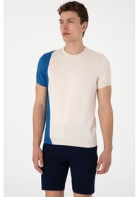 Resim U.S. Polo Assn. Erkek Slim Fit Bisiklet Yaka Ekru Kazak 50302981-VR019 