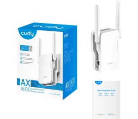 Resim Binbir Göz Bilgisayar Cudy RE1800 AX1800 Wi-Fi 6 1port 2 Anten 2.4/5ghz Indoor Repeater Menzil Genişletici 