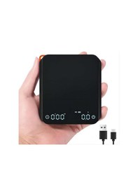 Resim Yunboo Kahve Ölçü Cihazı, 3 Modlu, 0.1g Hassasiyetli, 2kg Kapasite, Zamanlayıcı, Usb Şarjlı, Siyah, Kahve Harcı Ve Pişirme İçin 