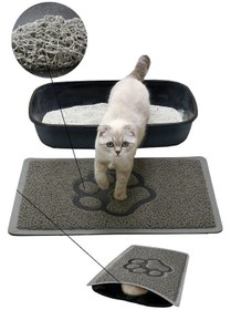 Resim Kedi Kumu Paspası Elekli Kıvırcık Kedi Tuvaleti Paspası 40 x 60 CM 