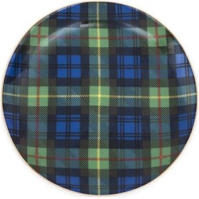 Resim Zm Decor Ekose Yeşil Tabak 17 Cm 